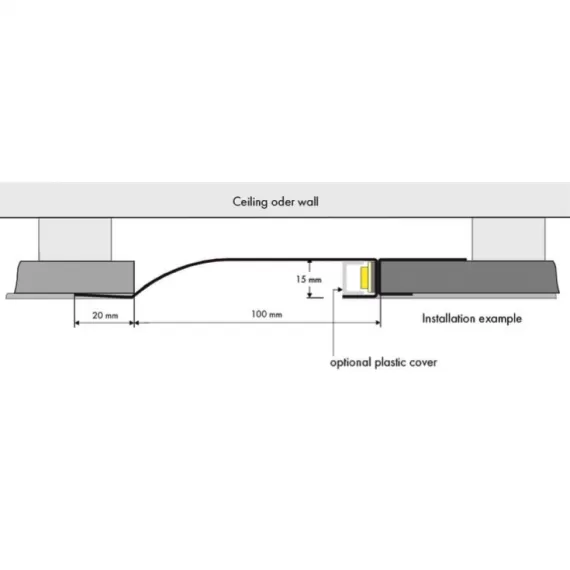 Innsparkling R indirekte 2x5m