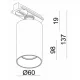Oz Spot 1T, signal white (RAL9003)/black cuff