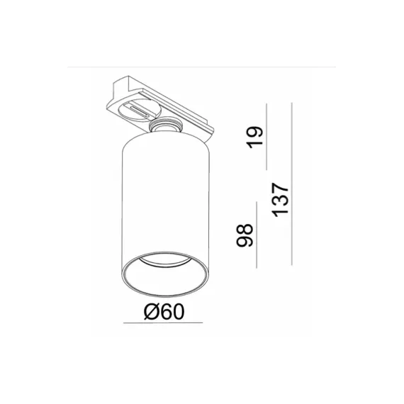 Oz Spot 1T, signal white (RAL9003)/black cuff